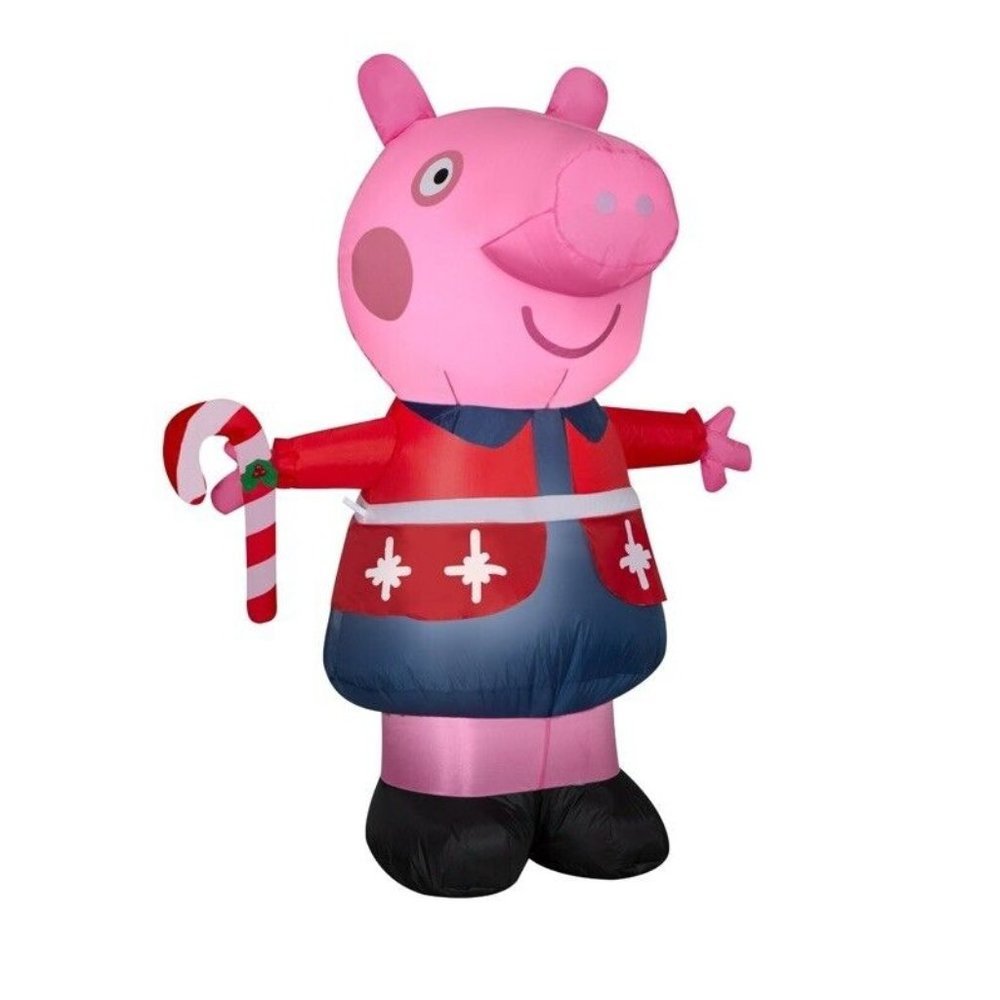Peppa Pig 4.5 Christmas Inflatable LED Red SweaterSanta Suit Light Up WATERPROOF
